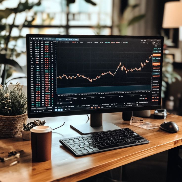 a computer showing an investment scam graph