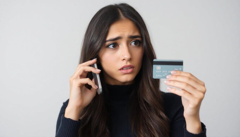 A young woman on the phone who is worried that she is being targetted in a Capital One Bank Fraud