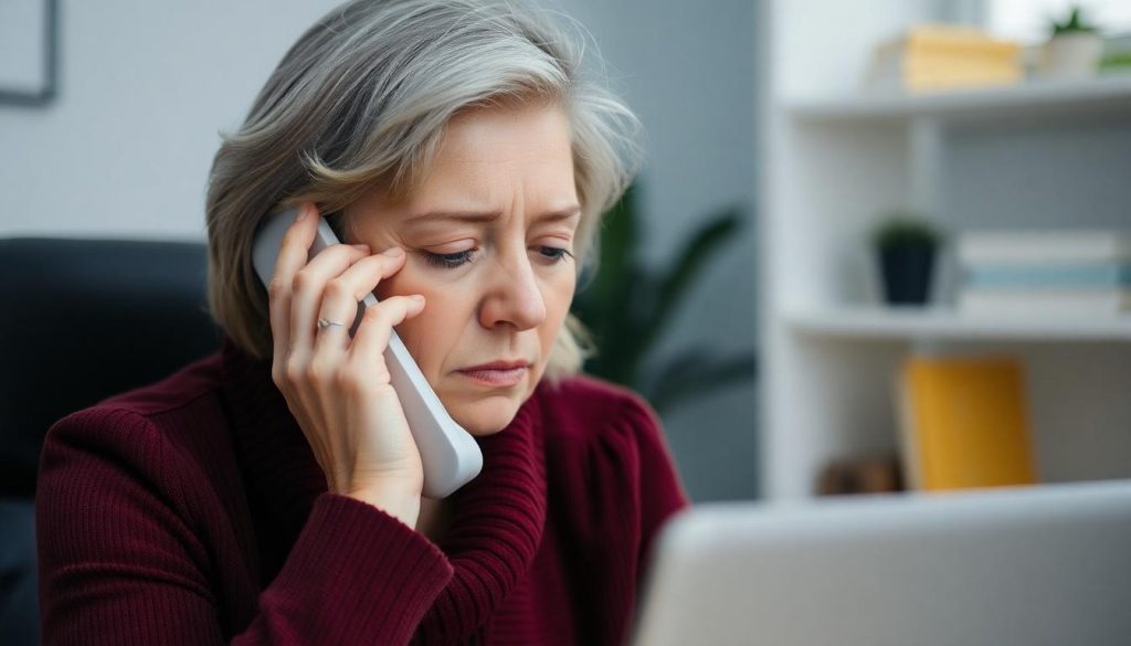A woman on the phone worried that she has been caught in a Shawbrook Bank fraud