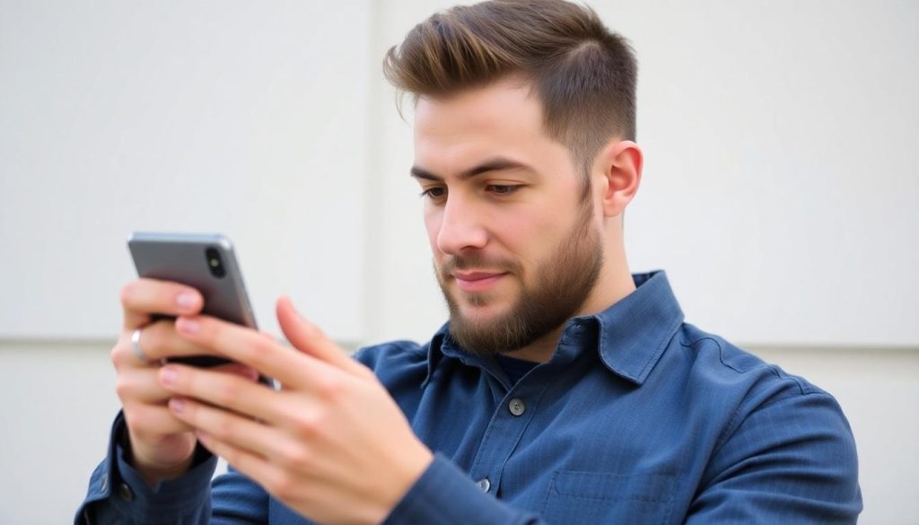 A man sending a secure message on his mobile - but is he a Telegram scam victim?